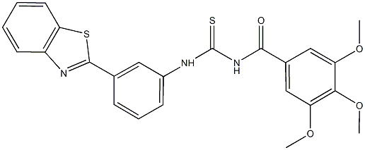 N-[3-(1,3-benzothiazol-2-yl)phenyl]-N'-(3,4,5-trimethoxybenzoyl)thiourea Struktur