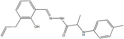 N'-(3-allyl-2-hydroxybenzylidene)-2-(4-toluidino)propanohydrazide Struktur