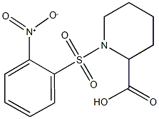 1-({2-nitrophenyl}sulfonyl)-2-piperidinecarboxylic acid Struktur