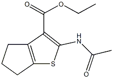 ethyl 2-(acetylamino)-5,6-dihydro-4H-cyclopenta[b]thiophene-3-carboxylate Struktur