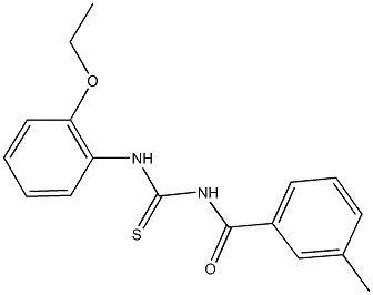 N-(2-ethoxyphenyl)-N'-(3-methylbenzoyl)thiourea Struktur