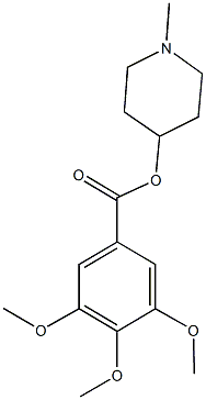 1-methyl-4-piperidinyl 3,4,5-trimethoxybenzoate Struktur