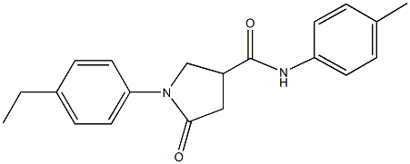 1-(4-ethylphenyl)-N-(4-methylphenyl)-5-oxo-3-pyrrolidinecarboxamide Struktur