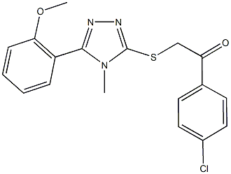 1-(4-chlorophenyl)-2-{[5-(2-methoxyphenyl)-4-methyl-4H-1,2,4-triazol-3-yl]sulfanyl}ethanone Struktur