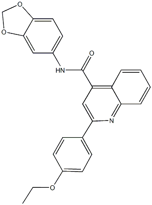 N-(1,3-benzodioxol-5-yl)-2-(4-ethoxyphenyl)-4-quinolinecarboxamide Struktur