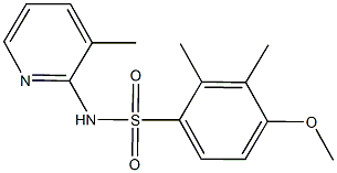 4-methoxy-2,3-dimethyl-N-(3-methyl-2-pyridinyl)benzenesulfonamide Struktur