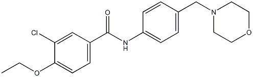 3-chloro-4-ethoxy-N-[4-(4-morpholinylmethyl)phenyl]benzamide Struktur