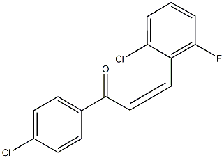 3-(2-chloro-6-fluorophenyl)-1-(4-chlorophenyl)-2-propen-1-one Struktur