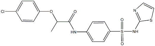 2-(4-chlorophenoxy)-N-{4-[(1,3-thiazol-2-ylamino)sulfonyl]phenyl}propanamide Struktur