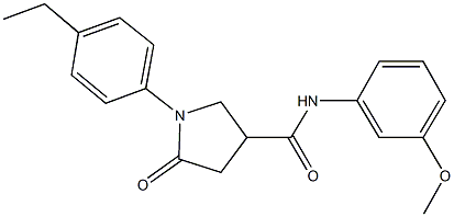 1-(4-ethylphenyl)-N-(3-methoxyphenyl)-5-oxo-3-pyrrolidinecarboxamide Struktur