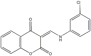 3-[(3-chloroanilino)methylene]-2H-chromene-2,4(3H)-dione Struktur