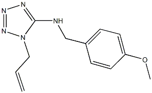 N-(1-allyl-1H-tetraazol-5-yl)-N-(4-methoxybenzyl)amine Struktur