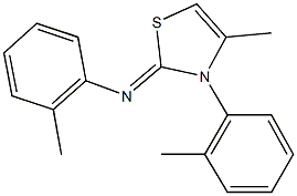 2-methyl-N-(4-methyl-3-(2-methylphenyl)-1,3-thiazol-2(3H)-ylidene)aniline Struktur