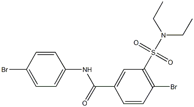 4-bromo-N-(4-bromophenyl)-3-[(diethylamino)sulfonyl]benzamide Struktur