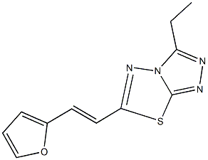 3-ethyl-6-[2-(2-furyl)vinyl][1,2,4]triazolo[3,4-b][1,3,4]thiadiazole Struktur