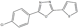 2-(4-chlorophenyl)-5-(2-thienyl)-1,3,4-oxadiazole Struktur