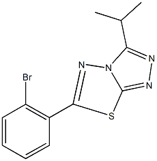 6-(2-bromophenyl)-3-isopropyl[1,2,4]triazolo[3,4-b][1,3,4]thiadiazole Struktur