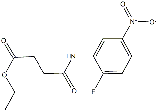 ethyl 4-{2-fluoro-5-nitroanilino}-4-oxobutanoate Struktur