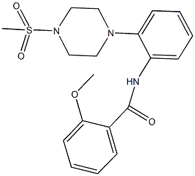 2-methoxy-N-{2-[4-(methylsulfonyl)-1-piperazinyl]phenyl}benzamide Struktur