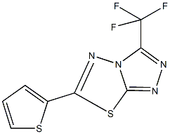 6-(2-thienyl)-3-(trifluoromethyl)[1,2,4]triazolo[3,4-b][1,3,4]thiadiazole Struktur