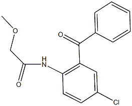 N-(2-benzoyl-4-chlorophenyl)-2-methoxyacetamide Struktur