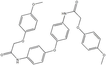 2-(4-methoxyphenoxy)-N-[4-(4-{[(4-methoxyphenoxy)acetyl]amino}phenoxy)phenyl]acetamide Struktur
