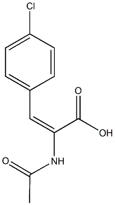 2-ACETYLAMINO-3-(4-CHLOROPHENYL)-ACRYLICACID Struktur