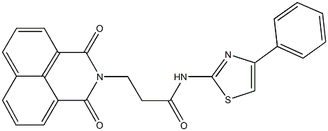 3-(1,3-dioxo-1H-benzo[de]isoquinolin-2(3H)-yl)-N-(4-phenyl-1,3-thiazol-2-yl)propanamide Struktur