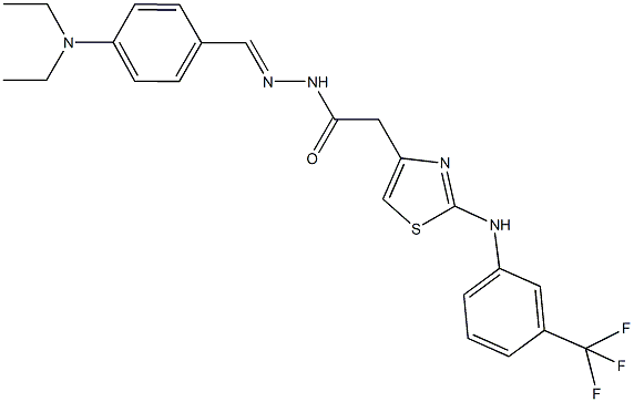 N'-[4-(diethylamino)benzylidene]-2-{2-[3-(trifluoromethyl)anilino]-1,3-thiazol-4-yl}acetohydrazide Structure