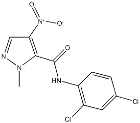 N-(2,4-dichlorophenyl)-4-nitro-1-methyl-1H-pyrazole-5-carboxamide Struktur