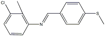 3-chloro-2-methyl-N-[4-(methylsulfanyl)benzylidene]aniline Struktur