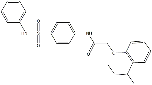 N-[4-(anilinosulfonyl)phenyl]-2-[2-(sec-butyl)phenoxy]acetamide