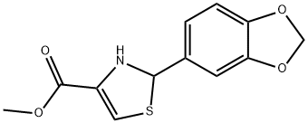 methyl 2-(benzo[d][1,3]dioxol-5-yl)-2,3-dihydrothiazole-4-carboxylate Struktur