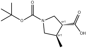 1,3-pyrrolidinedicarboxylic acid, 4-methyl-, 1-(1,1-dimethylethyl) ester, (3r,4r)-rel-, 1253791-53-5, 結(jié)構(gòu)式