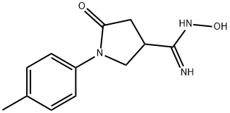 (Z)-N'-hydroxy-1-(4-methylphenyl)-5-oxopyrrolidine-3-carboximidamide Struktur