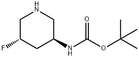 N-[(3S,5S)-5-氟哌啶-3-基]氨基甲酸叔丁酯 結(jié)構(gòu)式