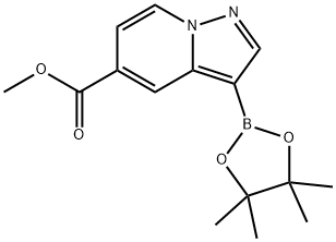 methyl3-(4,4,5,5-tetramethyl-1,3,2-dioxaborolan-2-yl)pyrazolo[1,5-a]pyridine-5-carboxylate(WXC07566) Struktur