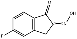 5-fluoro-2-(hydroxyimino)-2,3-dihydro-1H-inden-1-one Struktur