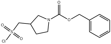 benzyl 3-((chlorosulfonyl)methyl)pyrrolidine-1-carboxylate Struktur
