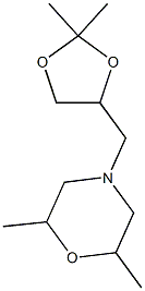 4-[(2,2-dimethyl-1,3-dioxolan-4-yl)methyl]-2,6-dimethylmorpholine Struktur