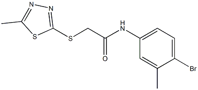 N-(4-bromo-3-methylphenyl)-2-[(5-methyl-1,3,4-thiadiazol-2-yl)sulfanyl]acetamide Struktur