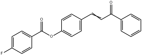 4-[(1Z)-3-oxo-3-phenylprop-1-en-1-yl]phenyl 4-fluorobenzoate Struktur