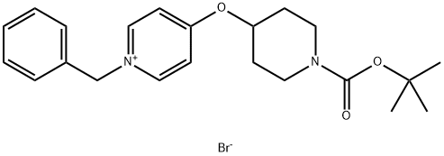 1-benzyl-4-({1-[(tert-butoxy)carbonyl]piperidin-4-yl}oxy)pyridin-1-ium bromide Struktur
