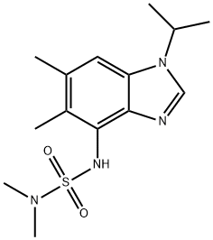 {[5,6-dimethyl-1-(propan-2-yl)-1H-1,3-benzodiazol-4-yl]sulfamoyl}dimethylamine Struktur