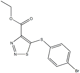 ethyl 5-[(4-bromophenyl)sulfanyl]-1,2,3-thiadiazole-4-carboxylate Struktur