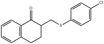 2-{[(4-chlorophenyl)sulfanyl]methyl}-1,2,3,4-tetrahydronaphthalen-1-one Struktur