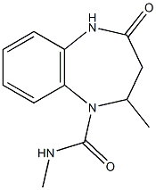 N,2-dimethyl-4-oxo-2,3,4,5-tetrahydro-1H-1,5-benzodiazepine-1-carboxamide Struktur