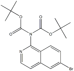 Imidodicarbonic acid,2-(6-bromo-1-isoquinolinyl)-,1,3-bis(1,1-dimethylethyl) ester Struktur