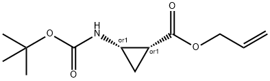 (1R,2S)-REL-2-{[(TERT-ブチルトキシ)カルボニル]アミノ}シクロプロパン-1-カルボン酸プロプ-2-エン-1-イル 化學(xué)構(gòu)造式