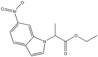 ethyl 2-(6-nitro-1h-indol-1-yl)propanoate Struktur